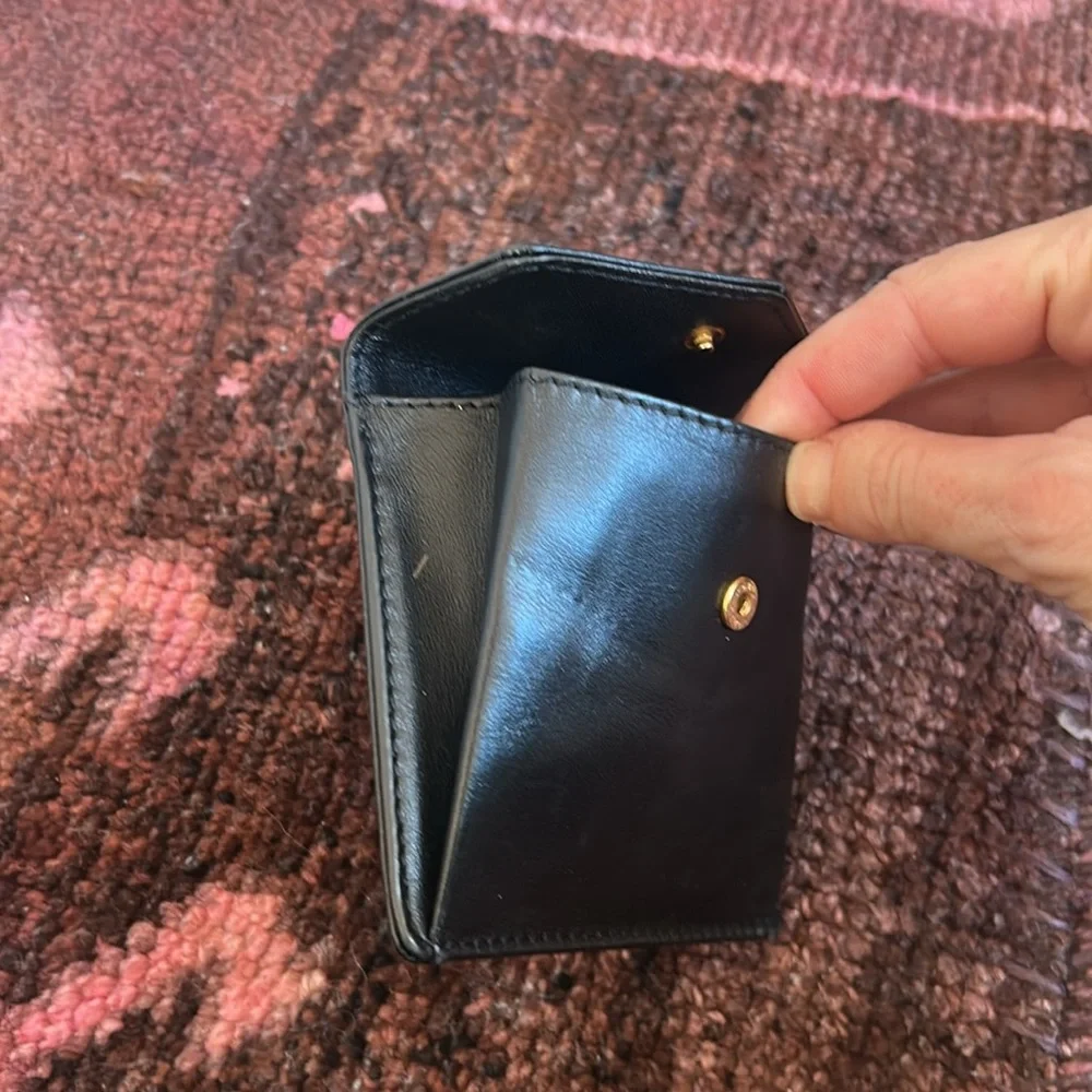 Chanel Vintage Leather Black Small Wallet